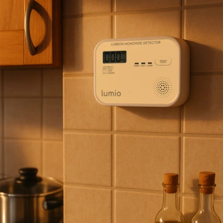 Czujnik czadu z LCD, autonomiczny, bateryjny LUMIO DCA002