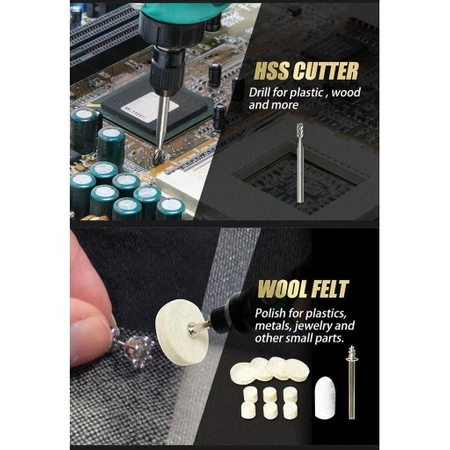 Zestaw końcówek szlifierskich, 109 elementów PT-5100 Proskit