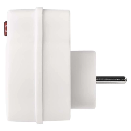 Rozgałęźnik sieciowy 230V, 3 gniazda, 10A, biały, włącznik, EMOS P0029