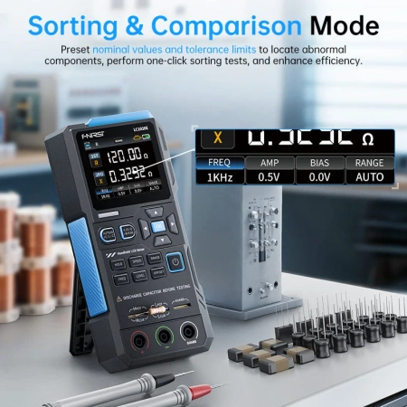 Tester elementów elektronicznych - Cyfrowy mostek LCR FNIRSI LC1020E