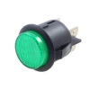 Przełącznik OFF-ON bistabilny, przycisk zielony z podświetlaniem 12V