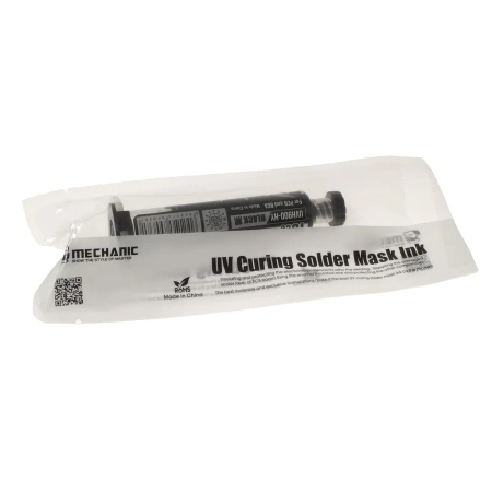 Soldermaska UV LVH-900, czarna, strzykawka 10 ml, Mechanic