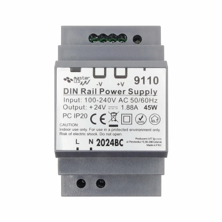 Zasilacz na szynę DIN 24V 45W 1.88A IP20