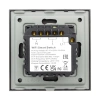 Włącznik pojedynczy Smart 4600W WiFi i Bluetooth - dotykowy szklany panel czarny - podtynkowy - TAWOIA Smart Home