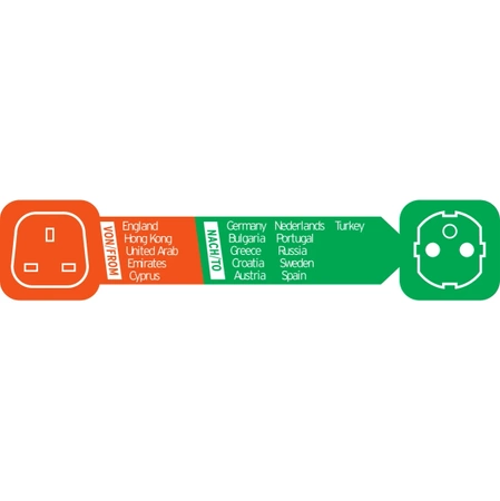 Adapter podróżny, przejściówka sieciowa turystyczna: wtyk PL, gniazdo UK, Brennenstuhl