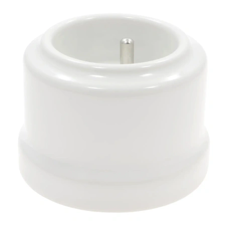 Gniazdko elektryczne z uziemieniem białe ceramiczne natynkowe - Ceramic Classic Loft