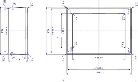 Obudowa uniwersalna Z73, 79,2 × 109,2 × 31,9 mm, ABS, czarna, Kradex