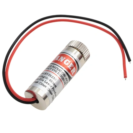 Moduł laserowy 650nm 5mW 3-6VDC wiązka krzyżyk (+), kolor czerwony
