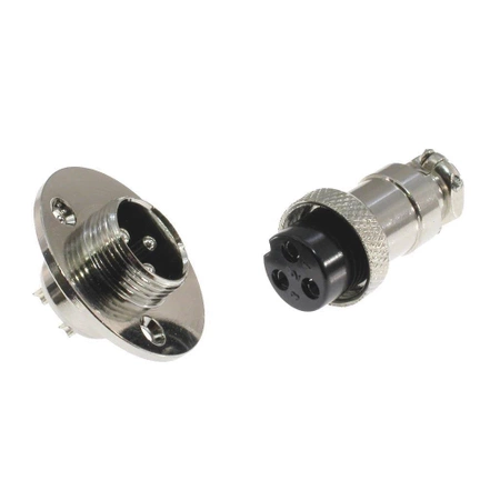 Gniazdo + wtyk na panel, uszczelka, seria C02 / 2 pin