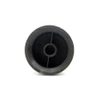 Gałka z kołnierzem do potencjometru na oś 6mm - 28x17mm - czarna, żółty znacznik - GC28