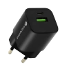 Ładowarka USB, ładowarka sieciowa, szybkie ładowanie QC3.0 + USB-C PD PPS 30W, everActive GaN SC-390QB