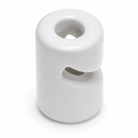 Uchwyt ceramiczny biały 20×30 mm do przewodu natynkowego - Ceramic Classic Loft