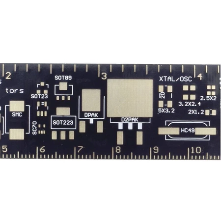 Linijka wzorcowa elementów SMD - 15x2.5cm - do warsztatu elektronika