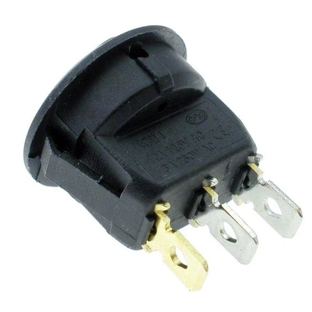 Włącznik ON-OFF SMRS101-6LDR 1A 250V okrągły, czerwona dioda