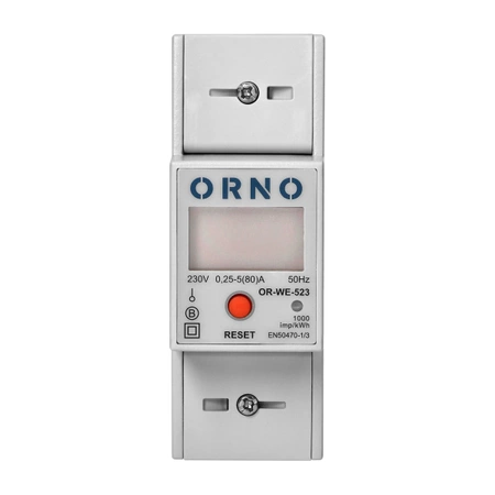 Watomierz, Licznik energii 1-fazowy 80A, RS485, na szynę DIN, ORNO WE523