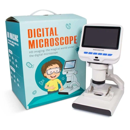 Mikroskop cyfrowy edukacyjny AD102 Andonstar - powiekszenie do 220x, 4.3 cala LCD, Full HD, zasilanie z USB