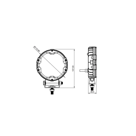 Lampa robocza LED samochodowa, X-SPIDER 3, 18W, 9 LED, 12V/24V, IP67, L0196