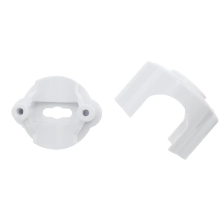 Uchwyt kabla plastikowy 42×32 mm natynkowy biały - Retro PRL