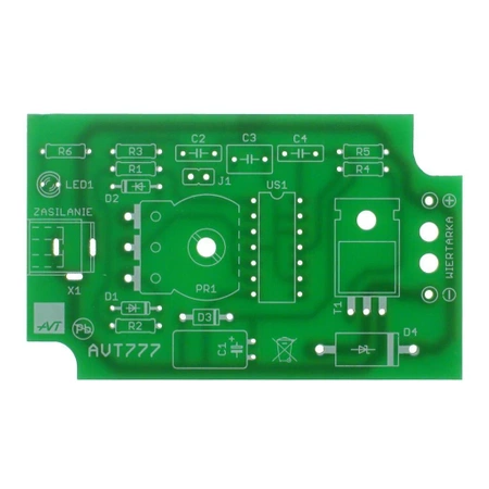 Sterownik miniwiertarki modelarskiej, PCB do projektu AVT777