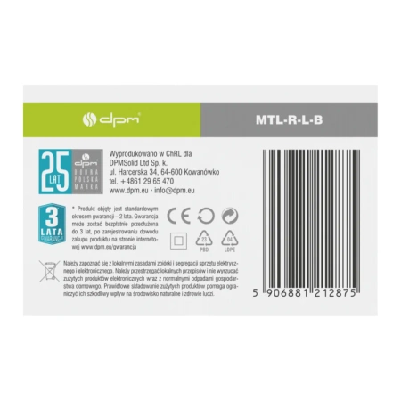 Łącznik kątowy do szyny magnetycznej poziomy podtynkowy czarny M-LINE