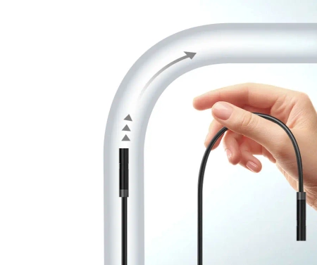 Przemysłowy endoskop ręczny HD z ekranem 3.5" IPS, IP67, rozdzielczość 1080P, elastyczny przewód 10m, Noyafa NF-615