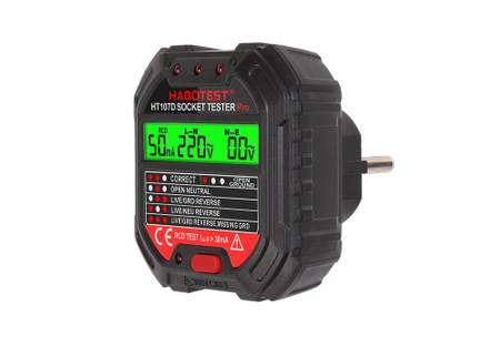 Tester gniazd z wyświetlaczem cyfrowym Habotest HT107D
