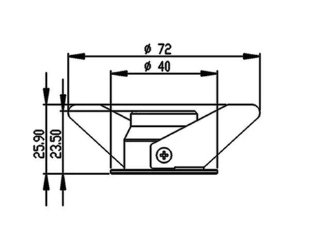 Oczko meblowe LED 1W z soczewką, kąt świecenia 45°, biały ciepły