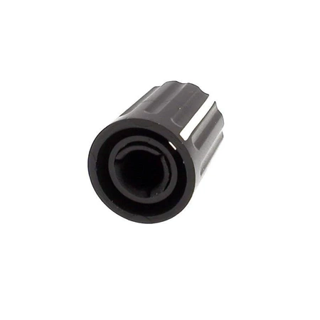 Gałka do potencjometru na oś 6mm - 14x17mm - czarna, biały wskaźnik