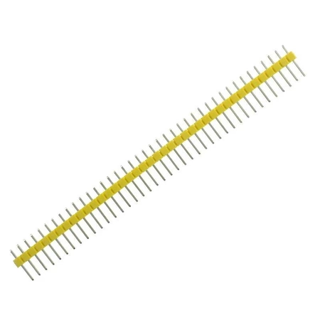 Listwa kołkowa goldpin 1x40 pin, raster 2,54 mm, prosta, żółta