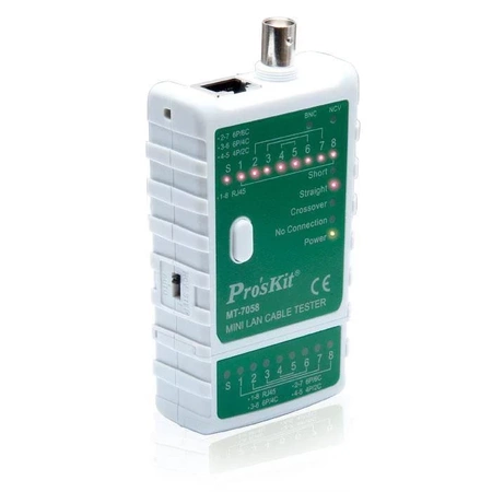 Tester LAN RJ45, RJ11, RJ12, BNC, NCV, Proskit MT-7058