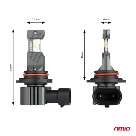 Żarówka samochodowa LED 2szt HB4 9006 6000K Canbus 60W AMIO-04118 seria HYBRID AMIO-04118