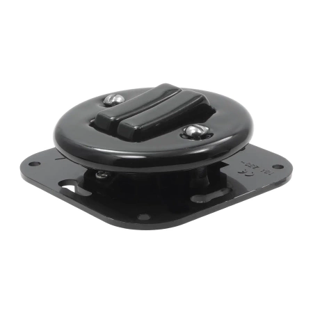 Włącznik żaluzjowy ceramiczny, okrągły z ramką, podtynkowy czarny Ceramic Loft