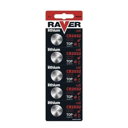 Bateria CR2032 3V Raver, 5szt