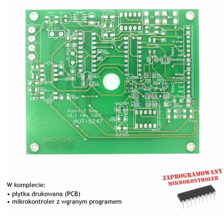 Kontroler dwóch semaforów 3 komorowych, PCB i mikroprocesor do projektu AVT5247