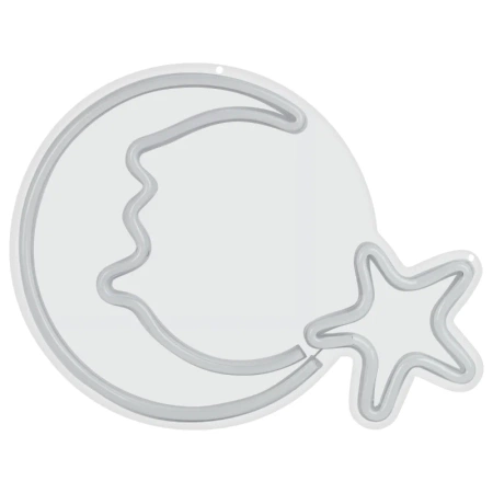 Neon LED "księżyc", dekoracja LED 38x28,5cm zasilanie z baterii lub USB