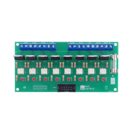 Moduł 8 triaków do sterowania odbiornikami 230 VAC - zlutowany KIT AVT 1679