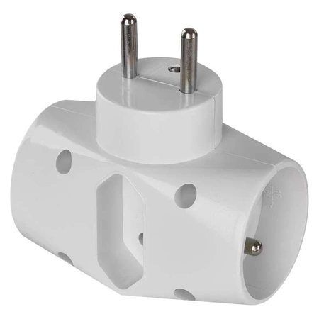 Rozgałęźnik sieciowy 230 V, 3 gniazda, 10 A, biały, EMOS P0023