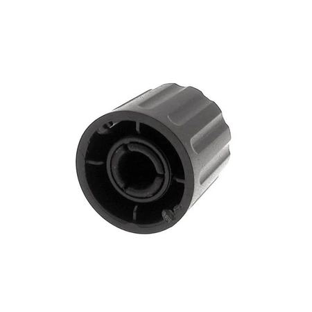 Gałka do potencjometru na oś 6mm - 19x17mm - czarna, biały wskaźnik