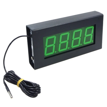 Termometr XXL (zielony wyświetlacz) - zlutowany KIT AVT 1790 w obudowie