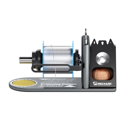 Podstawka pod lutownice RS5 Mechanic z uchwytem na cynę i groty. Organizer ze stopu aluminium