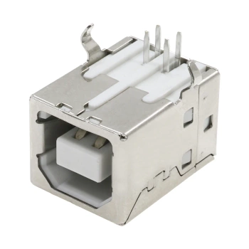 Gniazdo USB B do druku kątowe białe