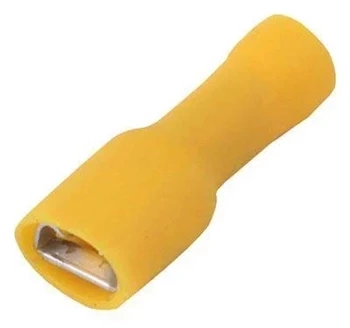 Konektor płaski żeński w pełnej izolacji 6.3mm 0.8mm 4-6mm² - końcówka kablowa SGE
