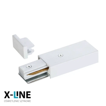 Złączki końcowe do szyny, kolor biały