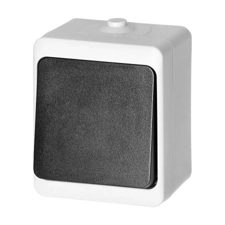 Włącznik natynkowy pojedynczy ORNO AQUATIC MINI IP54 10A 230V biało-czarny