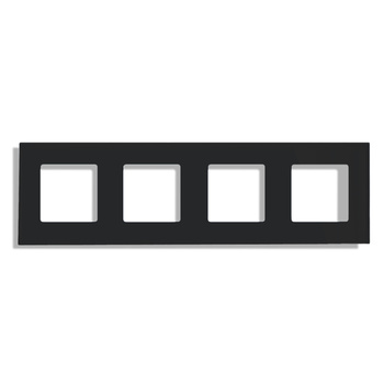 Ramka szklana - poczwórna - czarna - do modułów Tawoia Glass