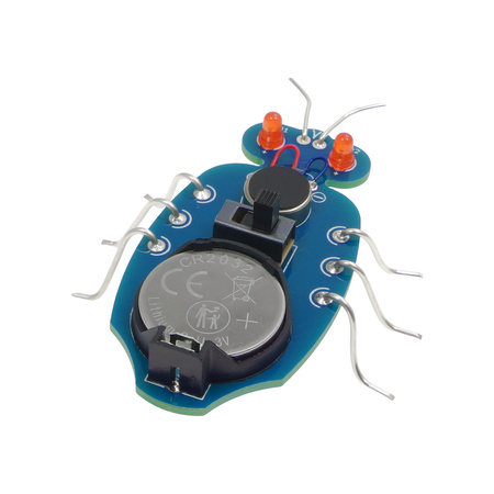 ROBO-BUG DIY - Niebieski wędrujący robaczek LED do zlutowania