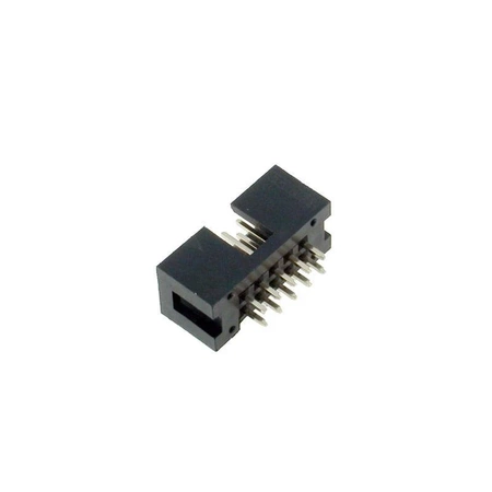 Wtyk IDC 10-stykowy prosty do montażu na PCB, raster 2,54 mm ze złoconymi stykami, Z-WS10G
