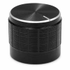 Gałka aluminiowa do potencjometru na oś 6mm - 20x16mm - czarna, srebrny znacznik - GCL20