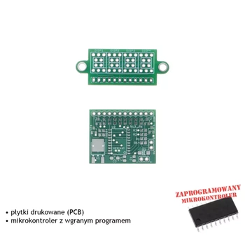 Termometr LED - wersja 7mm czerwony - PCB's i mikroprocesor do projektu AVT 1697/1
