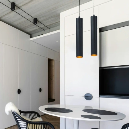 Lampa wisząca szynowa, 12W, 753lm, 4000K, 30cm, czarna